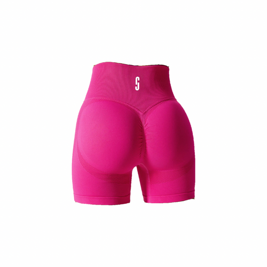 RASPBERRY SLUSH SCULPT CUT SHORTS