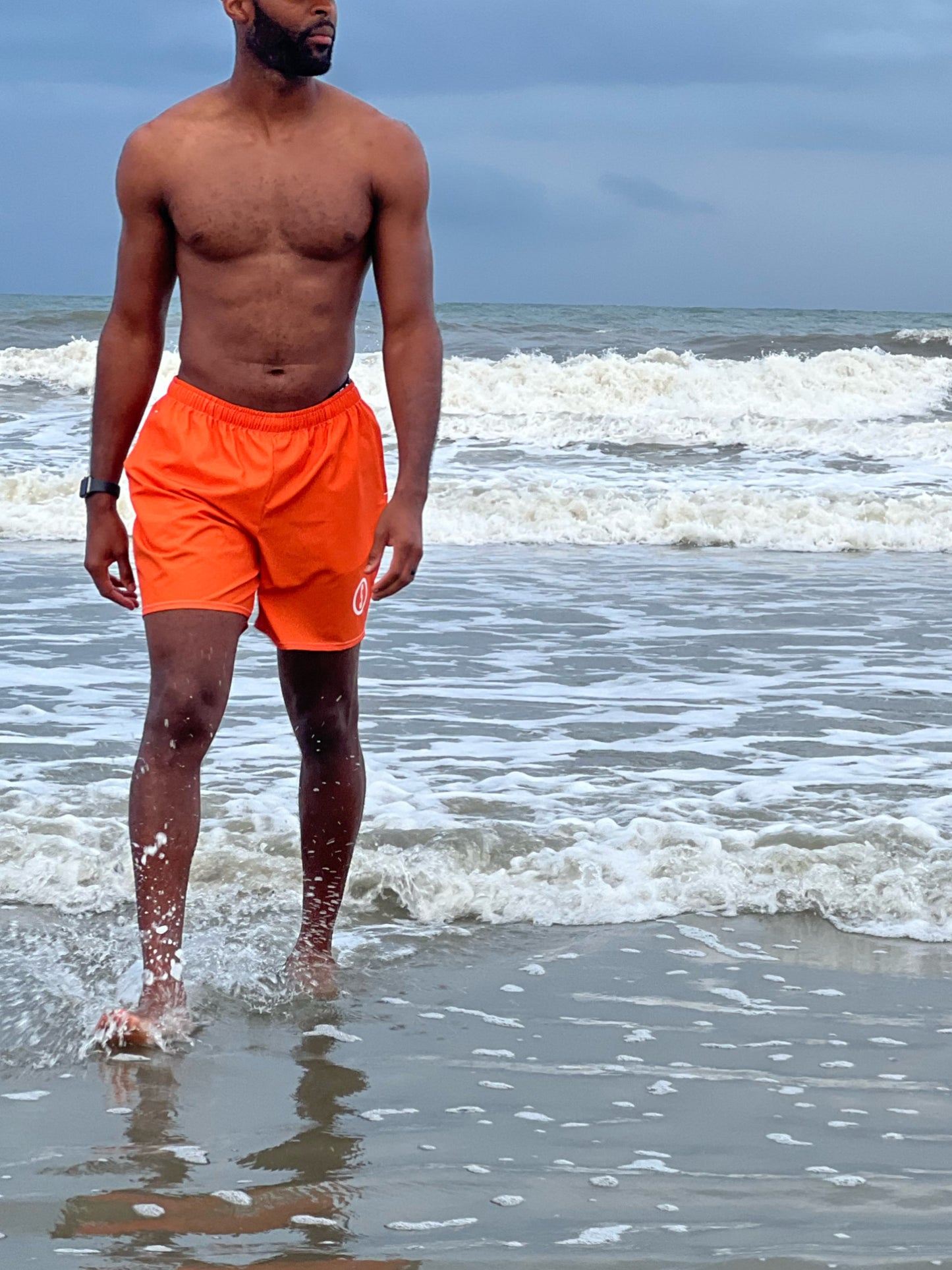 Logo Orange swim trunks