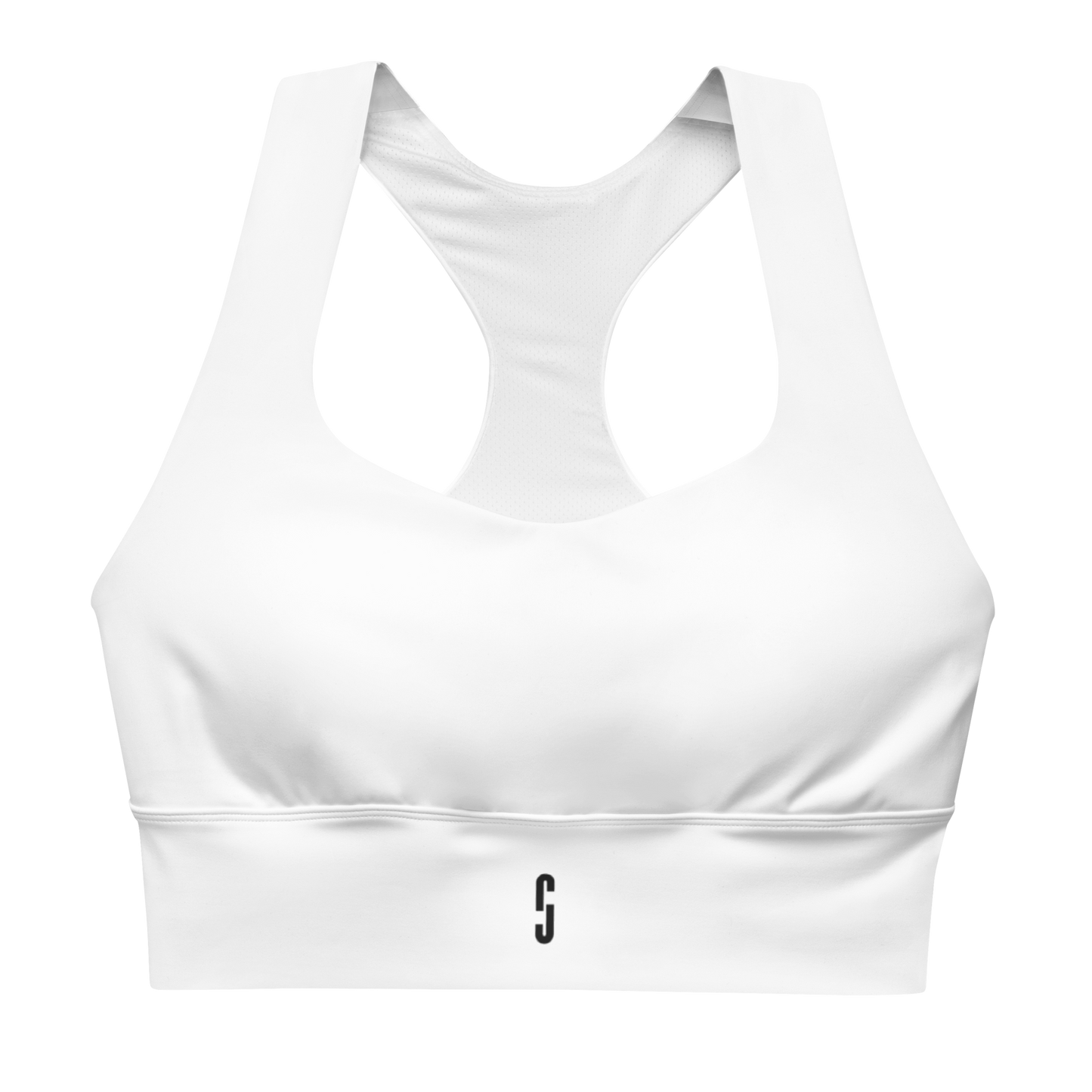 White Longline Sports Bra