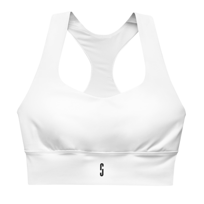 White Longline Sports Bra