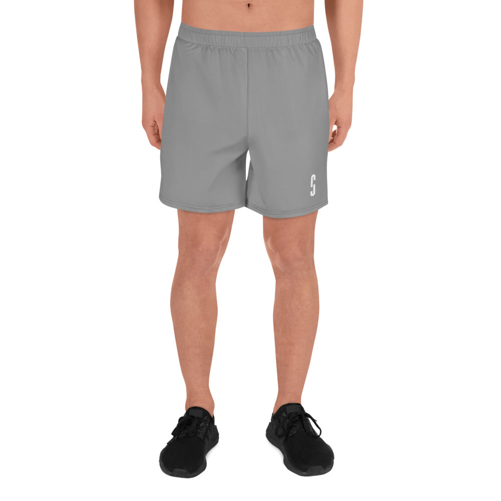 Grey Mid Cut Flow Running Shorts