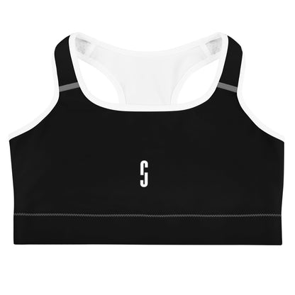 Jet Black Racerback Sports Bra