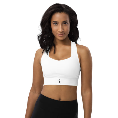 White Longline Sports Bra