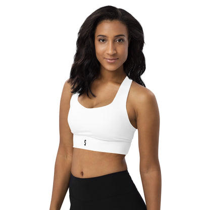 White Longline Sports Bra