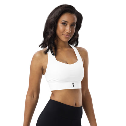 White Longline Sports Bra